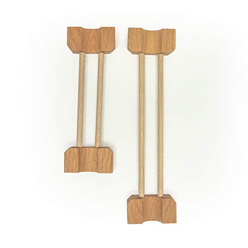 rewoodo KlixxOs Kugelbahn Premium Holzspielzeug aus Deutschland (Einzelteile, Stabbrücke 1x 15cm, 1x 20cm) von rewoodo