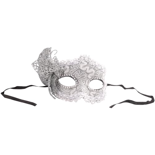 rieder R Frauen Reizvolle Maske venezianische Maskerade Karneval Gesichtsmaske, Augenmaske (Silber) von rieder