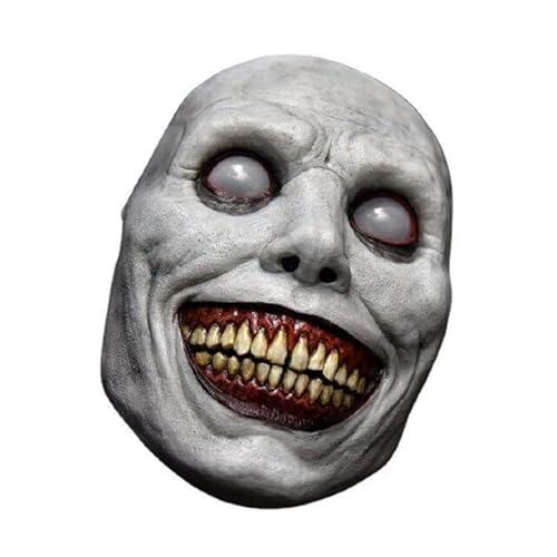 rindeki Neue Halloween Gruselige Der Exorzist Horror Terror Maske Lächeln Weiß Gesicht Weiße Augen Party Karneval Cosplay Injektion Kunststoff Maske von rindeki