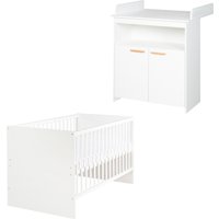 roba »Anton« Kinderzimmerset mit Bett und Wickelkommode - 78,5x142x80cm - weiß - Holz / Holz roba »Anton« Kinderzimmerset mit Bett und Wickelkommode - 78,5x142x80cm - weiß - Holz / Holz von roba