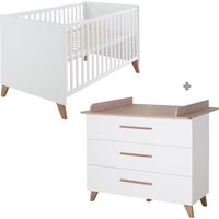 roba »Ole« Kinderzimmerset Bett und Wickelkommode - 76x142x82cm - weiß - Holz / Holz roba »Ole« Kinderzimmerset Bett und Wickelkommode - 76x142x82cm - weiß - Holz / Holz von roba