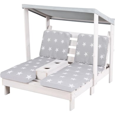 roba Outdoor 2er Gartenliege inkl. Polster Little Stars grau von roba