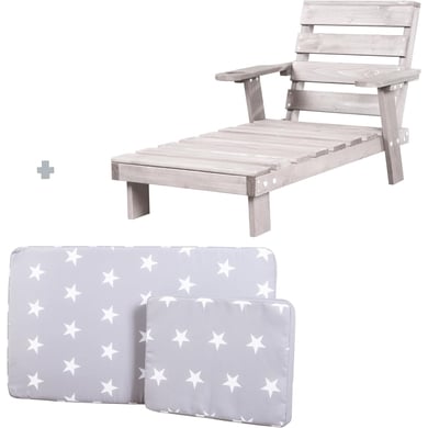 roba Outdoor Gartenliege inkl. Polster Little Stars grau von roba