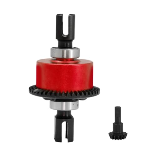 rockible 1/8 Upgrade-Zubehör 42T 15T Vorne Hinten RC Auto Differential Getriebe Verbesserte Differential für Verbesserte Leistung, Rot von rockible