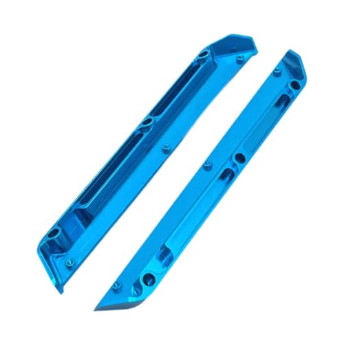 rockible 2 stück 1/12 RC Auto Chassis Schmutzfänger Aluminium Legierung Upgrade Seite Trails Bar für Wltoys 124019 124007, Blau von rockible