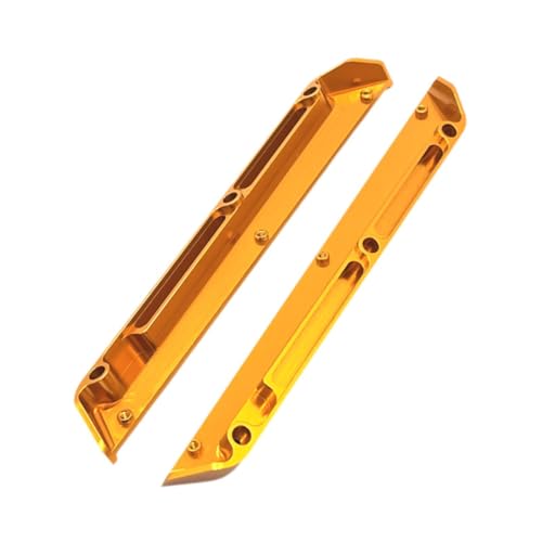 rockible 2 stück 1/12 RC Auto Chassis Schmutzfänger Aluminium Legierung Upgrade Seite Trails Bar für Wltoys 124019 124007, Gold von rockible