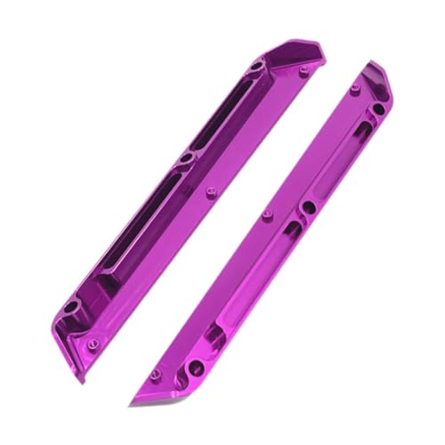 rockible 2 stück 1/12 RC Auto Chassis Schmutzfänger Aluminium Legierung Upgrade Seite Trails Bar für Wltoys 124019 124007, Violett von rockible