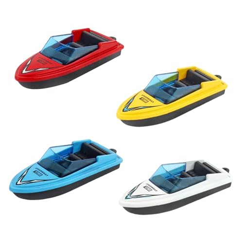 rockible 4 stück Mini Motorboot Modell Legierung Simulation Schnellboot Desktop Boot Ornament für Kinder, Ohne Schlüsselanhänger von rockible