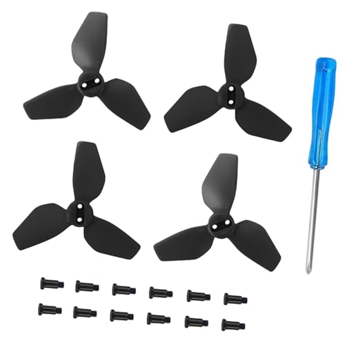 rockible 4-teiliger Propeller-Propeller-Drohnenersatz, Schnellverschluss, einfach zu installierende DIY-RC-Drohnen-Zubehörteile für RC-Drohnen-Quadcopter, Schwarz von rockible