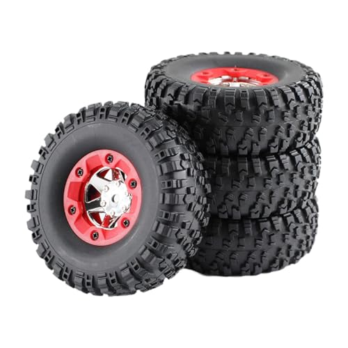 rockible 4-teiliges RC-Crawler-Reifen-Ersatzteil, universelles Zubehör, RC-Felgen- und Reifen-Set, Reifen-Set für 124006 RC im Maßstab 1:12 von rockible