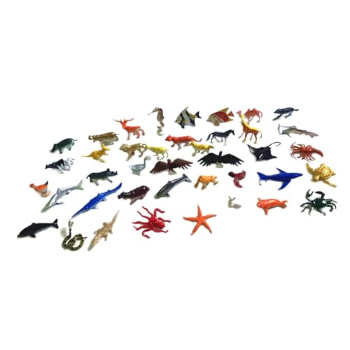 rockible 40x Tierfiguren Simulation Tiere Party Favors Sammeln Tiermodell Spielzeug Erkenntnis Spielzeug für Kinder Jungen und Mädchen von rockible