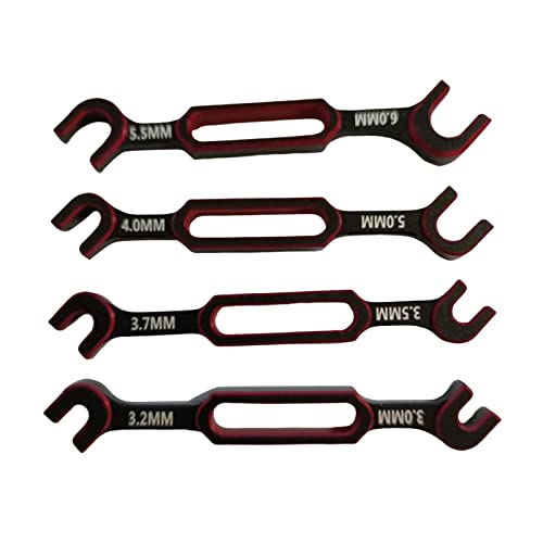 rockible 4Pcs Ball Tie Rod Removal Tool Spanner Ball Tie Rod Wrench Ball Tie Rod Demontage- und Montagewerkzeuge für LKW-Spielzeug-Auto-Ersatz, Rot von rockible