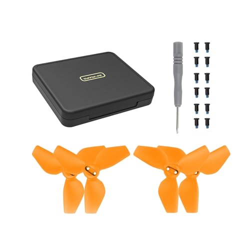 rockible 4X Propeller Blade Props Box Drone mit Schrauben Schutz Box Schützen Propeller Propeller Lagerung Fall für Neo, Orange von rockible