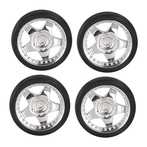 rockible 4X RC Auto Reifen Ersatz Felge und Reifen Set für 1:18 RC Elektrische LKW, Silber rockible 4X RC Auto Reifen Ersatz Felge und Reifen Set für 1:18 RC Elektrische LKW, Silber von rockible