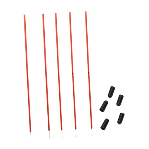 rockible 5 stück Fußball Training Pole Fußball Pole Stakes Set Fußball Training Marker Training Agilität Pole, Orange von rockible