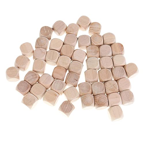 rockible 50 Stück 16mm D6 Holz Würfel für Spiele und Bastelprojekte rockible 50 Stück 16mm D6 Holz Würfel für Spiele und Bastelprojekte von rockible