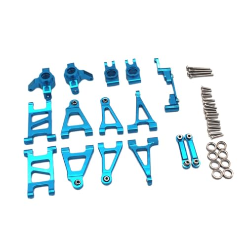 rockible Aluminium Zubehör Set Combo Upgrades Ersatz für 1:14 14301 14302 14303 RC Auto, Blau von rockible