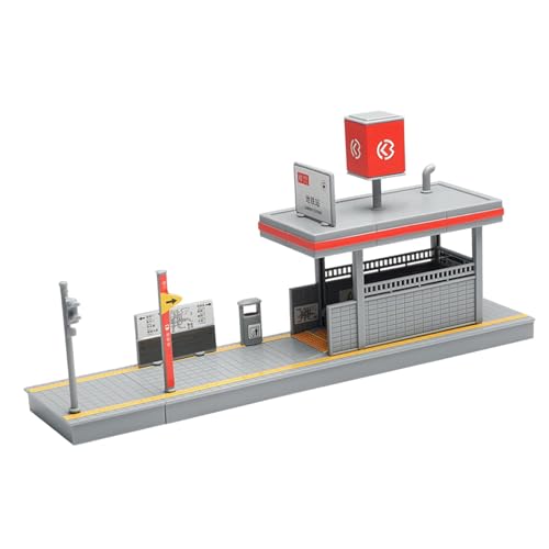 rockible DIY 1/64 Metro Station Modell Landschaft Liefert Puzzles Modellbau Kits Architektur Szene für Mikro Landschaft Szene von rockible