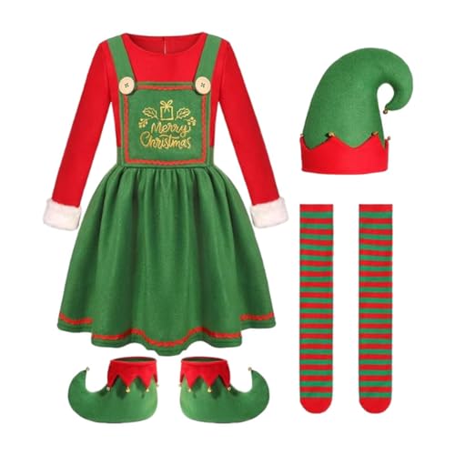 rockible Elf Weihnachtskostüm Cosplay für Rollenspiele Karneval Bühnenauftritte Weihnachten, for Women L von rockible