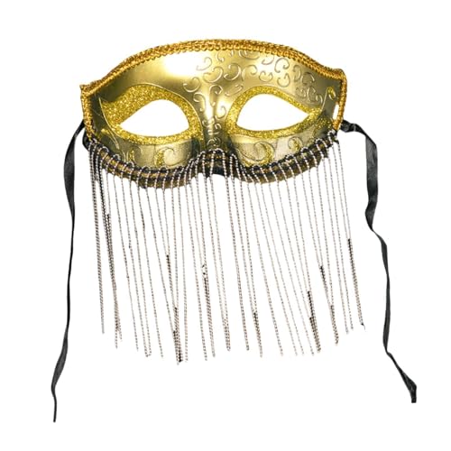 rockible Halbgesichtsmaske, Augenmaske für Damen Und Herren, Nachtclub, Kostüm, Bühnenauftritt, Golden von rockible