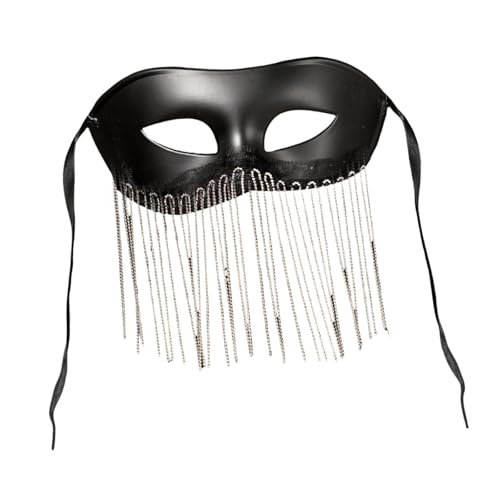 rockible Halbgesichtsmaske, Augenmaske für Damen Und Herren, Nachtclub, Kostüm, Bühnenauftritt, Schwarz von rockible