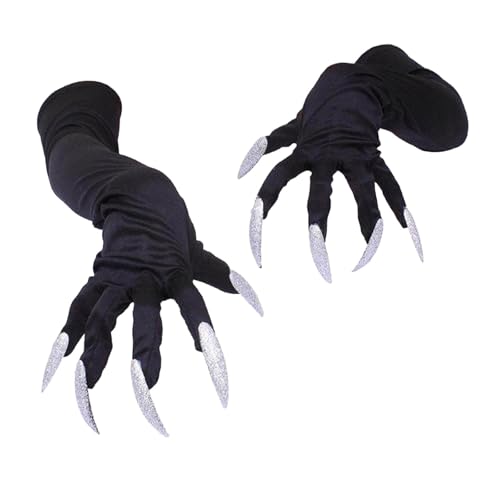 rockible Halloween Witch Handschuhe Dekor Lange Nägel für Club -Rollenspiele Karnevalspartykleid von rockible