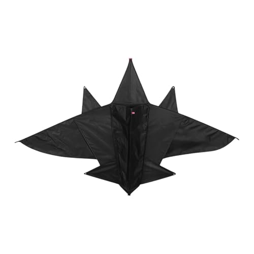 rockible Jet Flugzeug Single Line Kite Aircraft Delta Drachen tragbare Faltbare Flugspielzeugsportspielzeug für Anfänger im Freien Spiele Anfänger Kinder, Schwarz, Klein von rockible