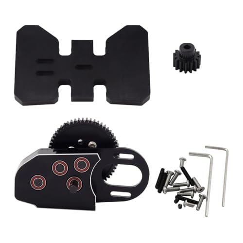 rockible Metall RC Getriebe Set für 1/10 RC Crawler Auto - Hochwertiges Zubehör, Schwarz von rockible