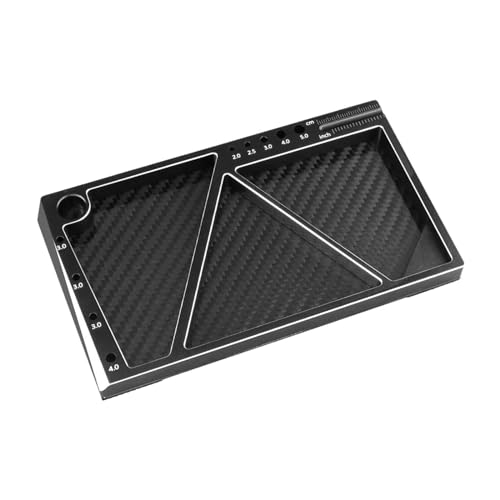 rockible Metall RC Schraubenablage Schüssel Hardware Organizer Schrauben Platte Schrauben Schalenhalter für andere Kleinteile RC Auto LKW Zubehör, Silber von rockible