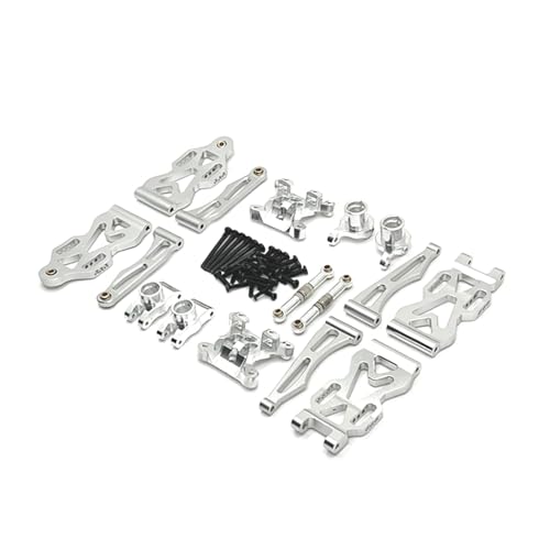 rockible RC Metall Aluminium Ersatzteilsatz, RC Autoteil Robustes Upgrade Q130A C8805 1:16 RC Hobby Autozubehör, Silber von rockible