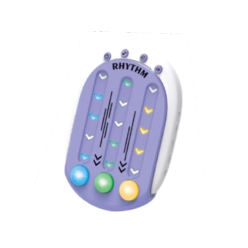 rockible Rhythmus-Tastenspiel, Handheld-Spiele mit Musik und Licht, Quick-Push-Spiel, Handheld-Puzzle-Spielautomat für Kinder als Geschenk, Violett von rockible