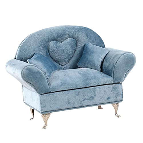 rockible Sofa Couch Schmuckschatulle Ornament Schmuckkästchen für Schminktisch Wohnzimmerdekoration, Blau von rockible