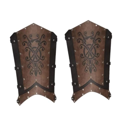 rockible Steampunk-Beinstiefelüberzüge für Männer und Frauen, Beinschützer für Bühnenauftritte und Partys, Braun von rockible