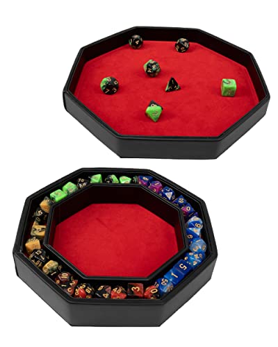 rollet Würfelbrett Leder mit Deckel inklusive 5 polyedrische Würfelsets RPG DND von rollet