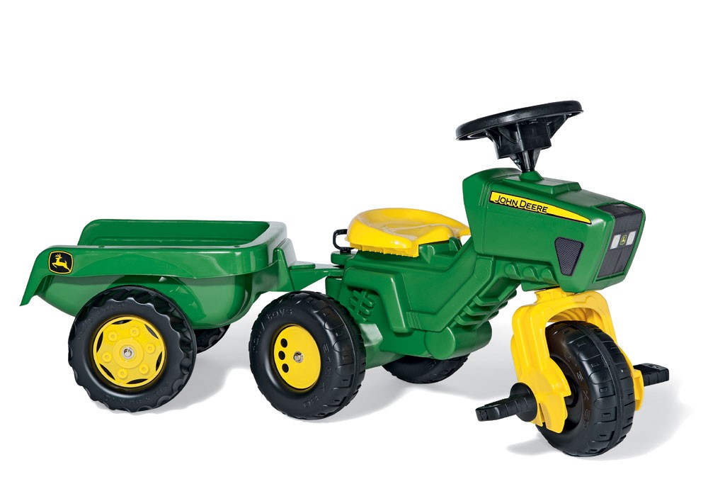 Dreirad rollyTrac John Deere mit Anhänger und Soundlenkrad von rolly toys