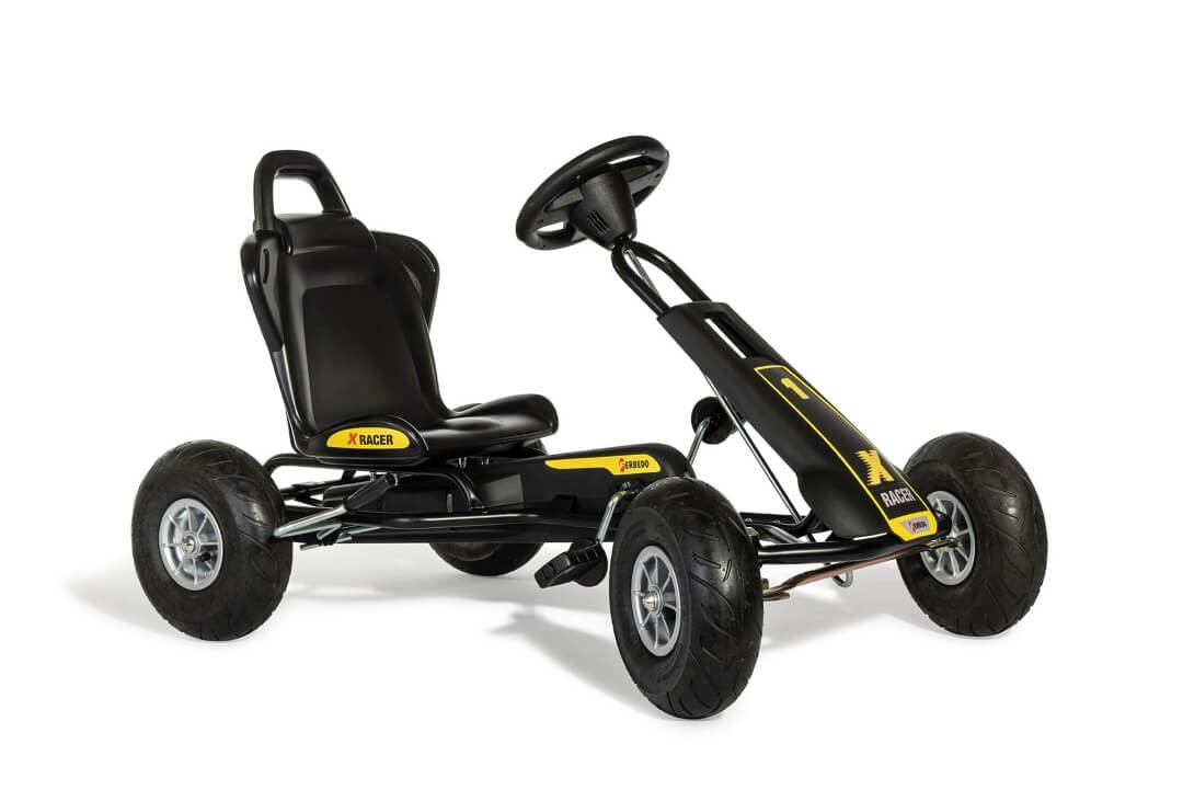 Ferbedo GoKart ATX - Racer, schwarz/gelb, mit Luftbereifung von rolly toys