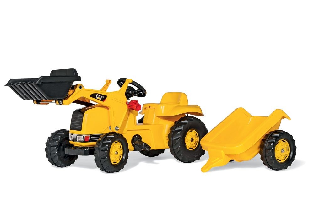 Trettraktor rollyKid CAT mit Anhänger und Lader von rolly toys von rolly toys