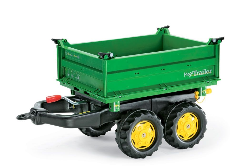 rollyMega Trailer - Dreiseitenkipper, in John Deere Grün von rolly toys