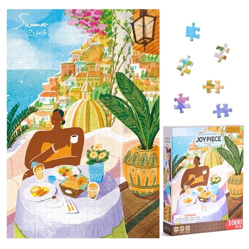 ROWOOD 1000 Teile Puzzle für Erwachsene Kinder, herausforderndes Spiel, Lernspielzeug, Puzzle Geschenke für Frauen Männer, Amalfi-Ferien von rowood