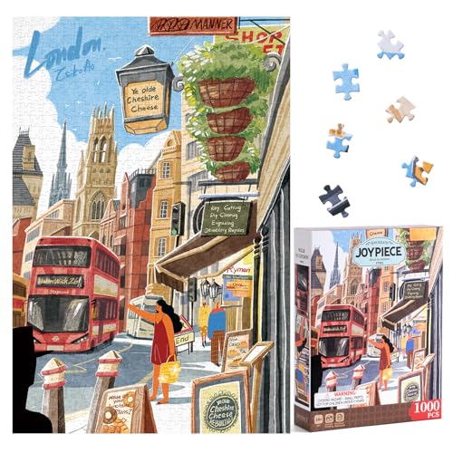 ROWOOD 1000 Teile Puzzle für Erwachsene Kinder, herausforderndes Spiel, Lernspielzeug, Puzzle Geschenke für Frauen Männer, Spaziergang in London von rowood