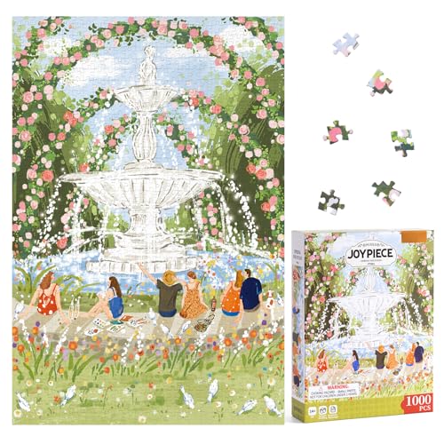 ROWOOD 1000 Teile Puzzle für Erwachsene Kinder, herausforderndes Spiel, Lernspielzeug, Puzzle Geschenke für Frauen Männer,Springbrunnen von rowood