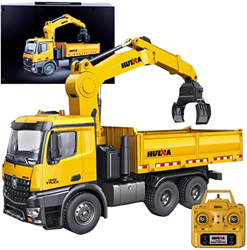 s-idee® S1575 Rc Kipplader mit Kran & Schrottgreifer Dump Truck 1:14 LKW 26 Kanal Huina 1575 von s-idee