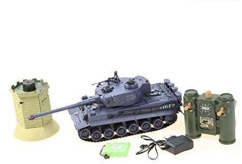 s-Idee® RC Panzer 99867 Battle Panzer German Tiger 1:28 mit integriertem Infrarot Kampfsystem 2.4 Ghz RC R/C von s-idee