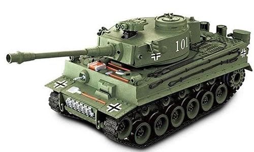 s-idee® RC Panzer S813 German Tiger grün 1:18 2.4 Ghz Battle Tank mit Schussfunktion von s-idee