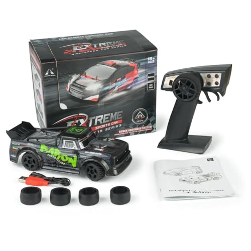 s-idee® SG2411 1/24 Drift Car Schwarz Grün 2,4GHZ RC Appsteuerung 2WD RWD LED von s-idee