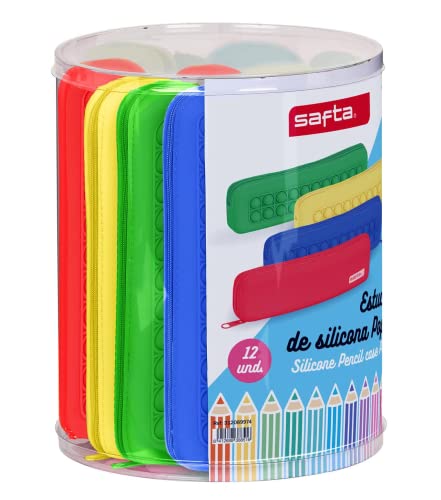 Safta 312294974 Set mit 12 Port. Enges Surt Silikon. Pop It 17 x 21 cm, bunt von safta