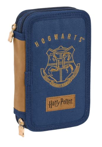 Safta 412293854 Pqño Doppel-Federmäppchen, 28 Stück, Harry Potter Magical, 12,5 x 19,5 x 4 cm, bunt von safta