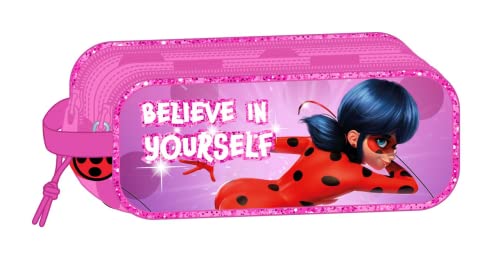 Safta 812202513 Doppeltes Federmäppchen Ladybug 21 x 8 x 6 cm, bunt von safta