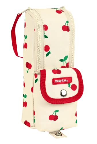 Safta 842228931 Federmäppchen mit Griff Cherry, 6 x 21 x 6 cm, bunt von safta