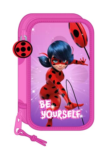 safta 412202854 Doppelmäppchen Pqño 28 Stück Ladybug 12,5 x 19,5 x 4 cm, bunt von safta